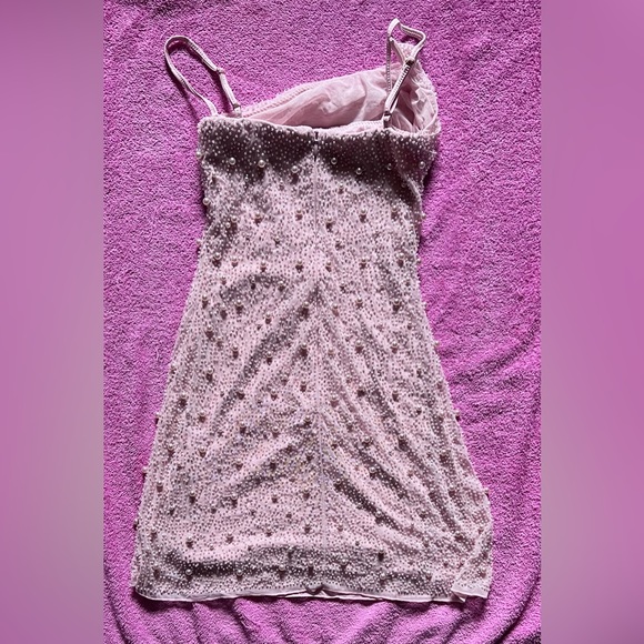 Oh Polly Soho Blush Embellished Mini Dress - Picture 8 of 10